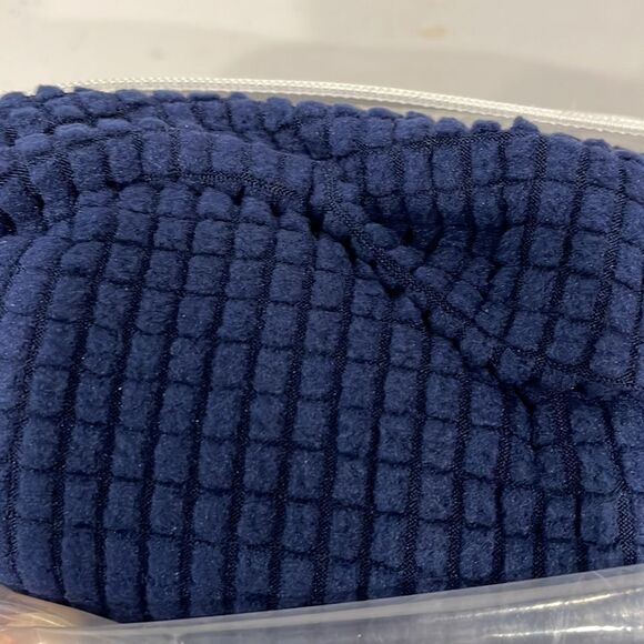 H.VERSAILTEX Jacquard Stretch 2 Piece Chair Slipcover Navy Blue - Picture 2 of 4